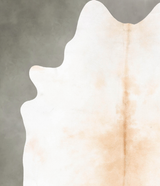 Ivory with Beige XX-Large Brazilian Cowhide Rug 9'2"H x 7'5"W #B26917 by Hudson Hides