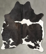 Black and White Large Brazilian Cowhide Rug 6'10"H x 5'1"W #B26919 by Hudson Hides