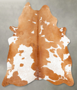 Brown and White X-Large Brazilian Cowhide Rug 7'3"H x 6'2"W #B26954 by Hudson Hides