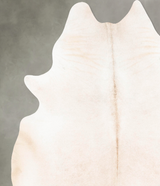 Ivory with Beige XX-Large Brazilian Cowhide Rug 8'4"H x 6'7"W #B26963 by Hudson Hides