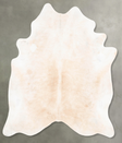 Ivory with Beige XX-Large Brazilian Cowhide Rug 7'8"H x 7'1"W #B26978 by Hudson Hides