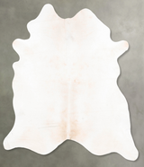 Ivory with Beige XX-Large Brazilian Cowhide Rug 8'3"H x 7'2"W #B26980 by Hudson Hides