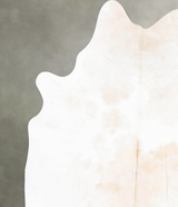Ivory with Beige XX-Large Brazilian Cowhide Rug 7'6"H x 6'9"W #B26999 by Hudson Hides