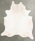 Ivory with Beige XX-Large Brazilian Cowhide Rug 8'7"H x 6'10"W #B27010 by Hudson Hides
