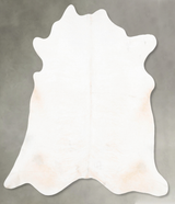 Ivory with Beige XX-Large Brazilian Cowhide Rug 7'11"H x 7'10"W #B27015 by Hudson Hides