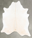 Ivory with Beige XX-Large Brazilian Cowhide Rug 7'11"H x 6'9"W #B27031 by Hudson Hides