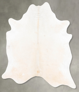 Ivory with Beige XX-Large Brazilian Cowhide Rug 7'11"H x 6'9"W #B27031 by Hudson Hides