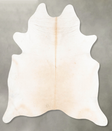 Ivory with Beige XX-Large Brazilian Cowhide Rug 8'6"H x 7'2"W #B27051 by Hudson Hides