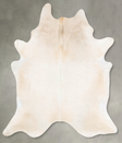 Ivory with Beige XX-Large Brazilian Cowhide Rug 8'3"H x 6'10"W #B27053 by Hudson Hides