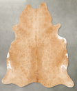 Beige XX-Large Brazilian Cowhide Rug 8'0"H x 7'2"W #B27065 by Hudson Hides
