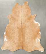 Beige XX-Large Brazilian Cowhide Rug 8'0"H x 7'2"W #B27065 by Hudson Hides