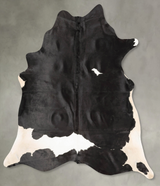 Black and White XX-Large Brazilian Cowhide Rug 7'10"H x 6'8"W #B27071 by Hudson Hides