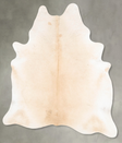 Ivory with Beige XX-Large Brazilian Cowhide Rug 8'8"H x 6'8"W #B27072 by Hudson Hides