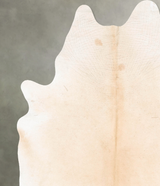 Ivory with Beige XX-Large Brazilian Cowhide Rug 8'8"H x 6'8"W #B27072 by Hudson Hides