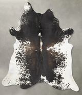 Salt and Pepper Black XX-Large Brazilian Cowhide Rug 8'8"H x 7'0"W #B27073 by Hudson Hides