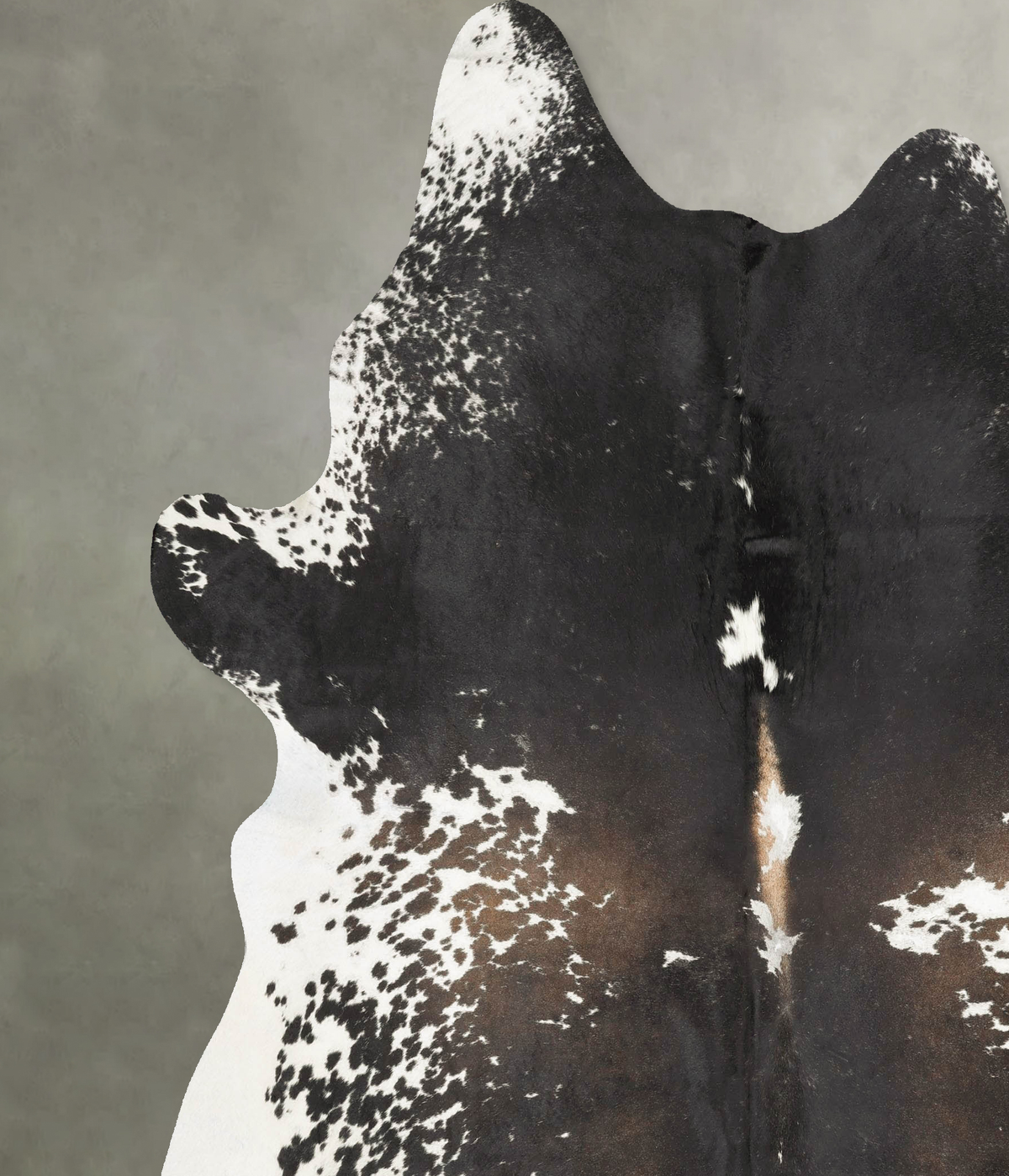 Salt and Pepper Black XX-Large Brazilian Cowhide Rug 8'8"H x 7'0"W #B27073 by Hudson Hides
