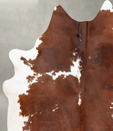 Brown and White XX-Large Brazilian Cowhide Rug 8'2"H x 6'8"W #B27074 by Hudson Hides