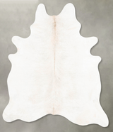 Ivory with Beige XX-Large Brazilian Cowhide Rug 7'11"H x 6'7"W #B27079 by Hudson Hides