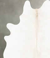 Ivory with Beige XX-Large Brazilian Cowhide Rug 7'11"H x 6'7"W #B27079 by Hudson Hides