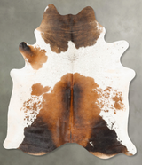 Chocolate and White XX-Large Brazilian Cowhide Rug 8'0"H x 6'6"W #B27088 by Hudson Hides