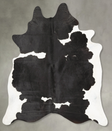 Black and White XX-Large Brazilian Cowhide Rug 8'0"H x 7'2"W #B27095 by Hudson Hides