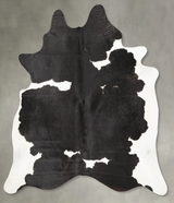 Black and White XX-Large Brazilian Cowhide Rug 8'0"H x 7'2"W #B27095 by Hudson Hides