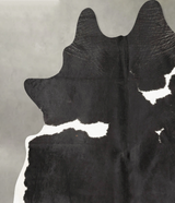 Black and White XX-Large Brazilian Cowhide Rug 8'0"H x 7'2"W #B27095 by Hudson Hides