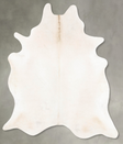Ivory with Beige X-Large Brazilian Cowhide Rug 7'8"H x 6'4"W #B27100 by Hudson Hides