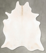 Ivory with Beige X-Large Brazilian Cowhide Rug 7'8"H x 6'4"W #B27100 by Hudson Hides