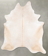 Ivory with Beige XX-Large Brazilian Cowhide Rug 9'4"H x 7'4"W #B27101 by Hudson Hides