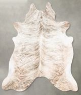 Light Brindle X-Large Brazilian Cowhide Rug 7'5"H x 6'9"W #B27107 by Hudson Hides