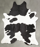 Black and White XX-Large Brazilian Cowhide Rug 8'11"H x 6'11"W #B27114 by Hudson Hides