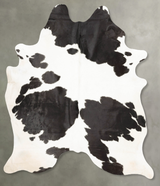 Black and White XX-Large Brazilian Cowhide Rug 8'3"H x 6'10"W #B27115 by Hudson Hides
