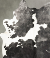 Black and White X-Large Brazilian Cowhide Rug 7'5"H x 6'4"W #B27119 by Hudson Hides