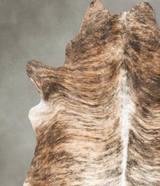 Light Brindle X-Large Brazilian Cowhide Rug 7'1"H x 6'7"W #B27121 by Hudson Hides