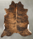 Medium Brindle X-Large Brazilian Cowhide Rug 7'0"H x 6'7"W #B27122 by Hudson Hides