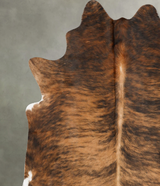 Medium Brindle X-Large Brazilian Cowhide Rug 7'0"H x 6'7"W #B27122 by Hudson Hides