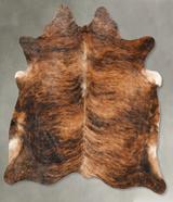 Medium Brindle X-Large Brazilian Cowhide Rug 6'3"H x 6'5"W #B27123 by Hudson Hides