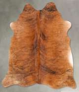 Medium Brindle Large Brazilian Cowhide Rug 5'9"H x 5'4"W #B27125 by Hudson Hides