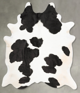 Black and White XX-Large Brazilian Cowhide Rug 7'10"H x 6'6"W #B27127 by Hudson Hides