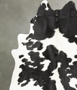Black and White XX-Large Brazilian Cowhide Rug 7'4"H x 6'11"W #B27129 by Hudson Hides