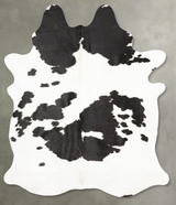Black and White X-Large Brazilian Cowhide Rug 7'11"H x 6'1"W #B27131 by Hudson Hides
