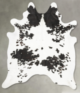 Black and White XX-Large Brazilian Cowhide Rug 7'10"H x 6'5"W #B27133 by Hudson Hides