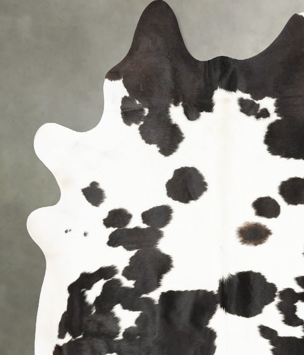 Black and White X-Large Brazilian Cowhide Rug 7'5"H x 6'7"W #B27135 by Hudson Hides