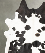 Black and White X-Large Brazilian Cowhide Rug 7'5"H x 6'7"W #B27135 by Hudson Hides