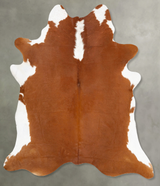 Hereford XX-Large Brazilian Cowhide Rug 7'10"H x 7'3"W #B27136 by Hudson Hides