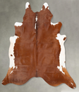Brown and White Regular XX-Large Brazilian Cowhide Rug 8'4"H x 7'5"W #B27138 by Hudson Hides