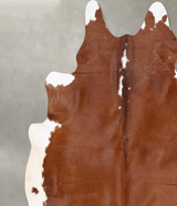 Brown and White Regular XX-Large Brazilian Cowhide Rug 8'4"H x 7'5"W #B27138 by Hudson Hides