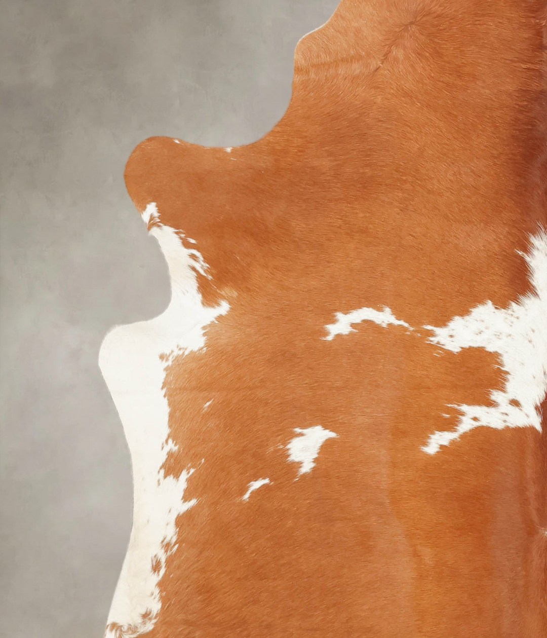 Brown and White X-Large Brazilian Cowhide Rug 7'1"H x 6'4"W #B2714 by 
