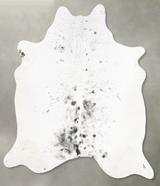 Salt and Pepper Black X-Large Brazilian Cowhide Rug 7'4"H x 6'3"W #B27141 by Hudson Hides